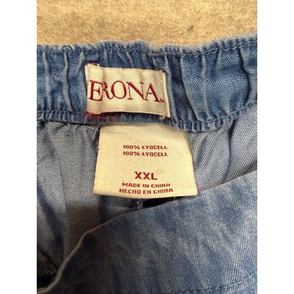 Merona Blue Chambray Wide Leg Pull On Casual Pants Size XXL NWT - Picture 4 of 8